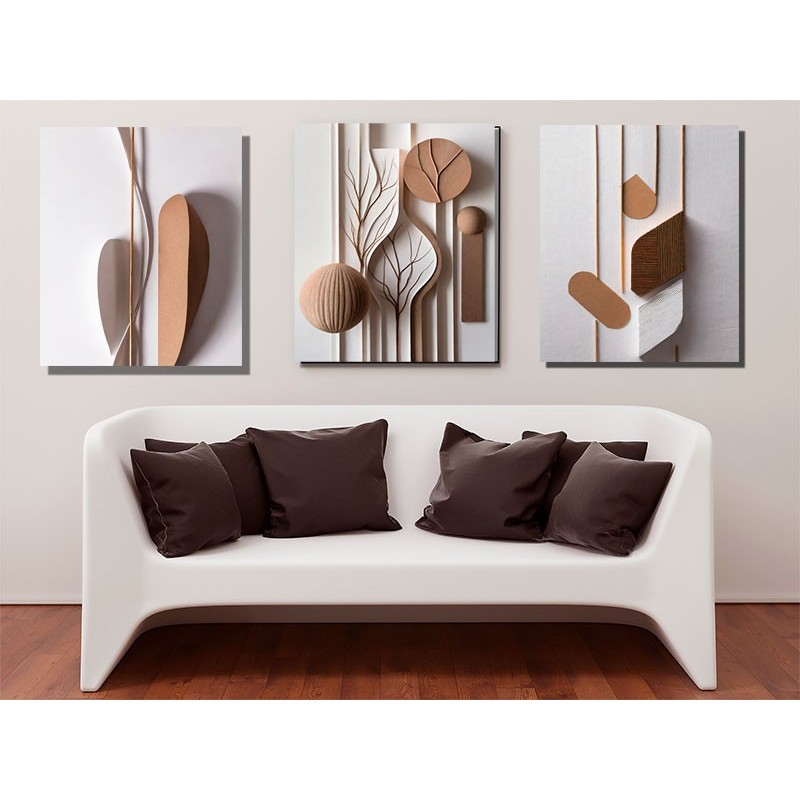 Arte moderno-Pack Cuadros Minimalistas-decoración pared-Cuadros Salón Comedor-venta online